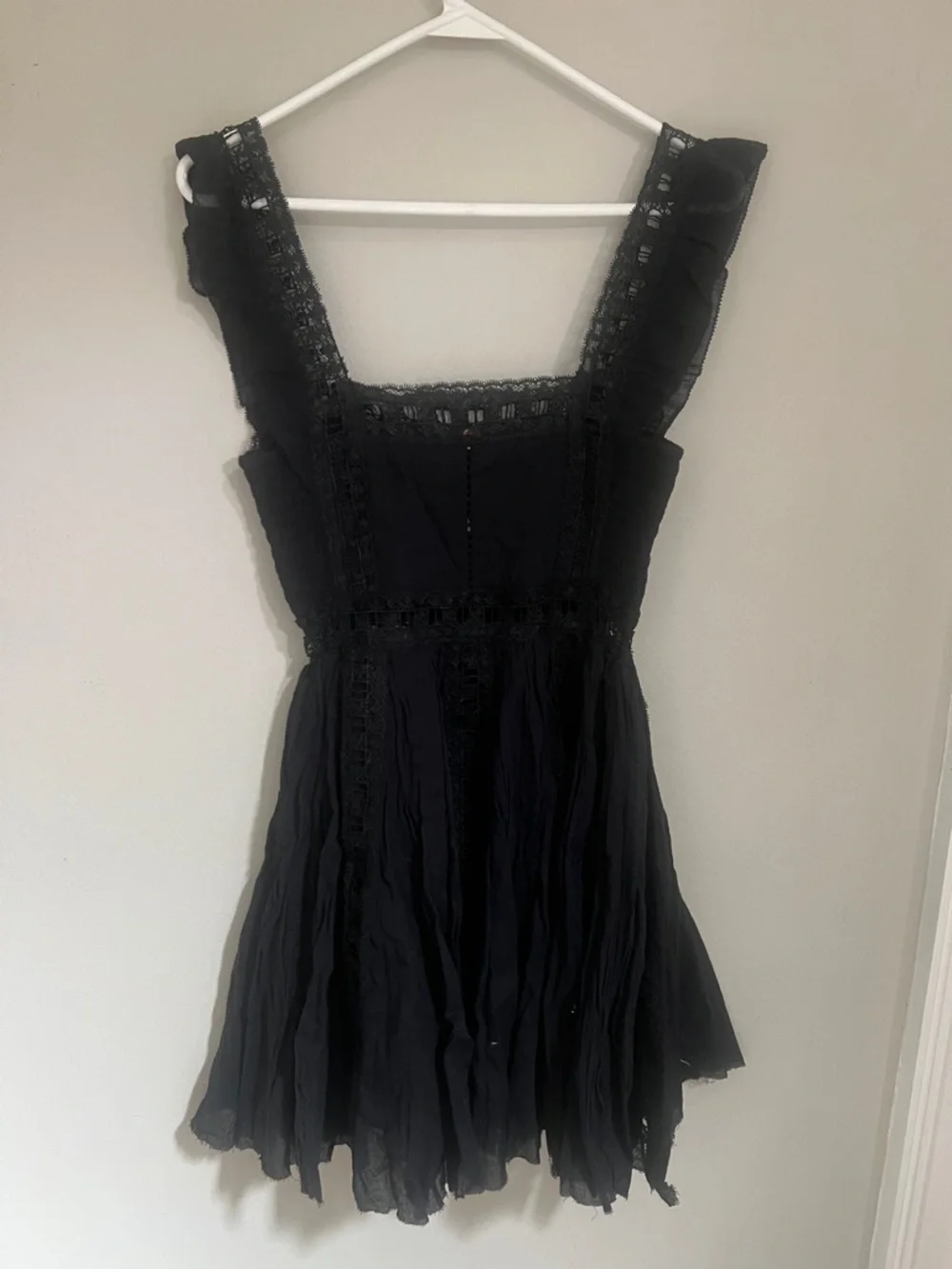 Free People Verona Ruffled Sleeve Lace Dress - Picture 7 of 9